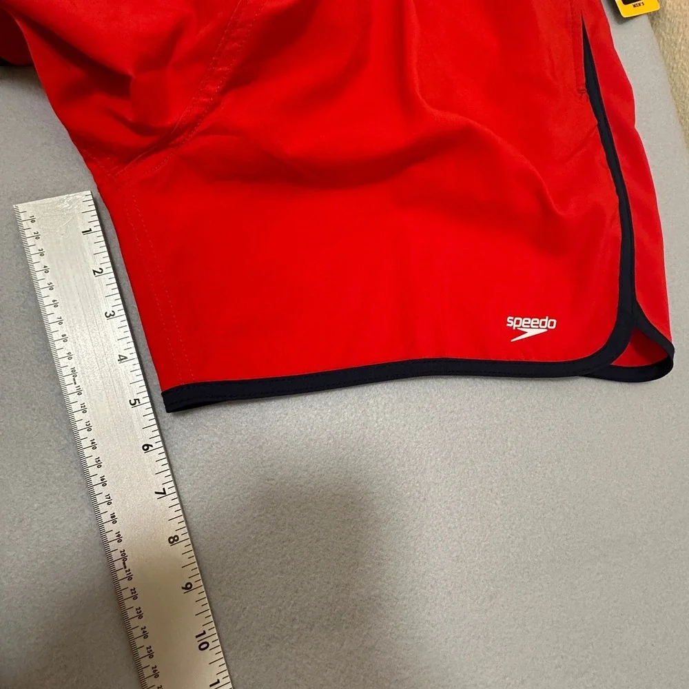 Speedo Swim Trunks Mens XL Red New Eco Comfort Stretch UPF 50+ Board Shorts